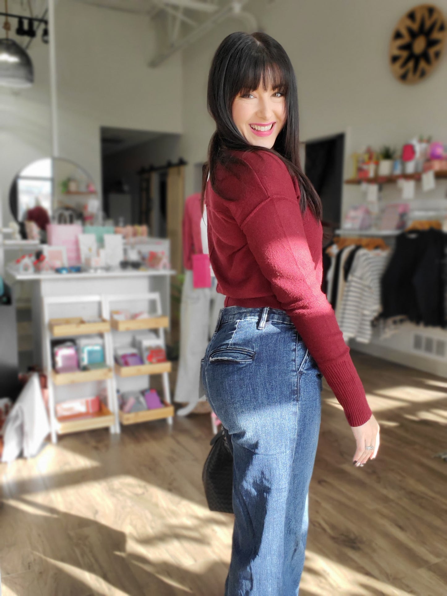 High Rise Wide Leg Medium Wash