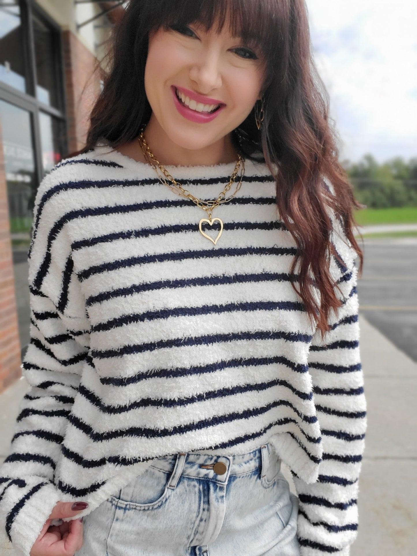 Striped Knit Sweater