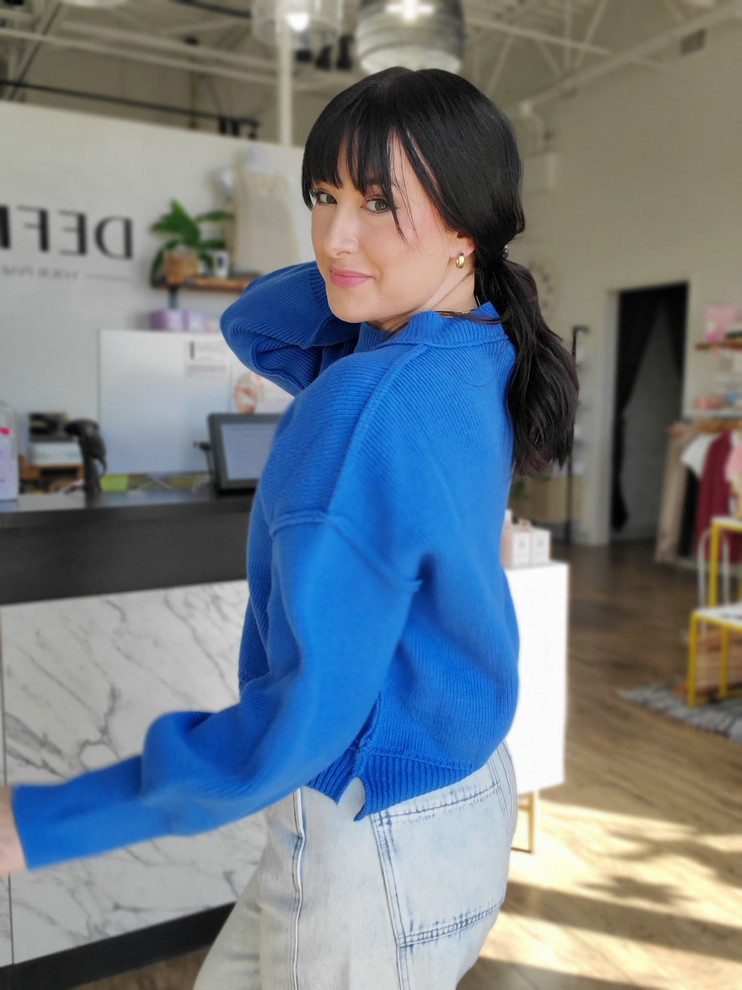 Regina Sweater Cobalt Blue