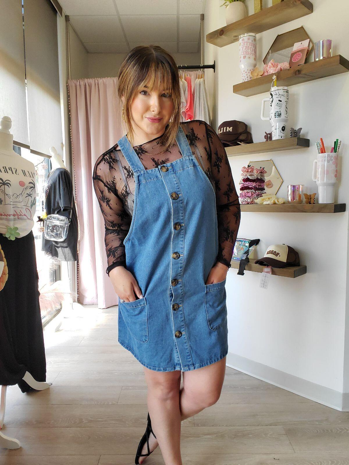 Button Down Denim Dress