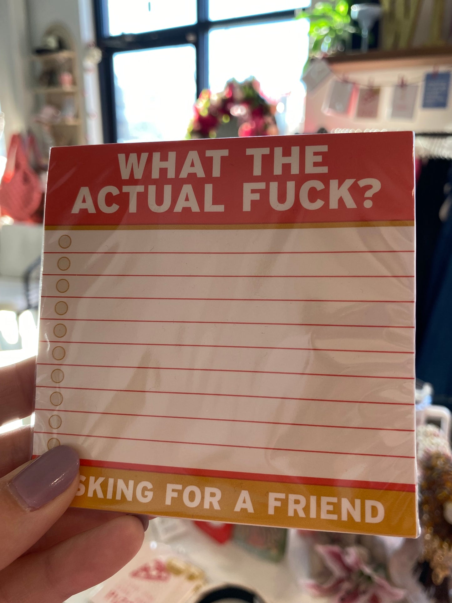 What The Actual Fuck Large Sticky Notes 4 X 4-inches