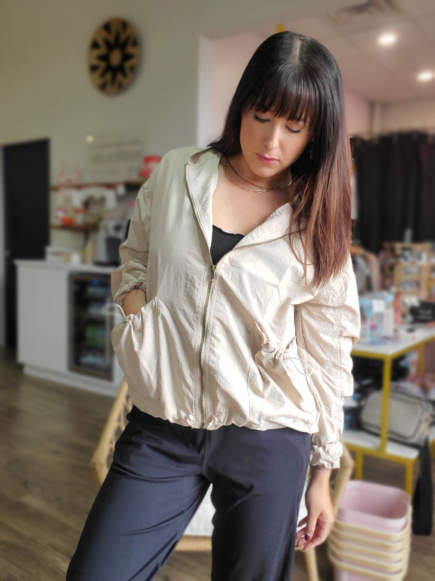 Zip Up Hooded Windbreaker
