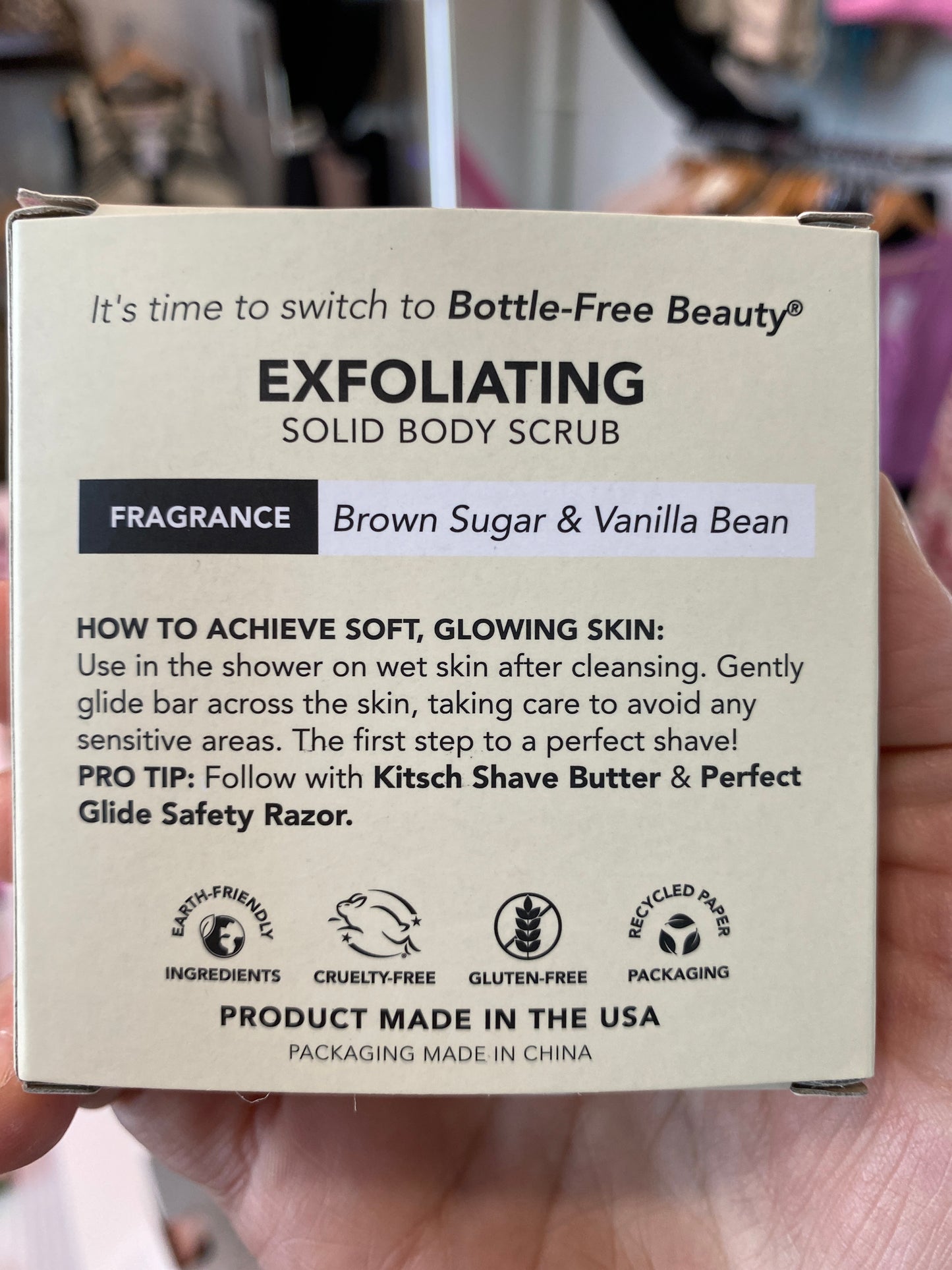 Sugar Exfoliating Body Scrub Bar