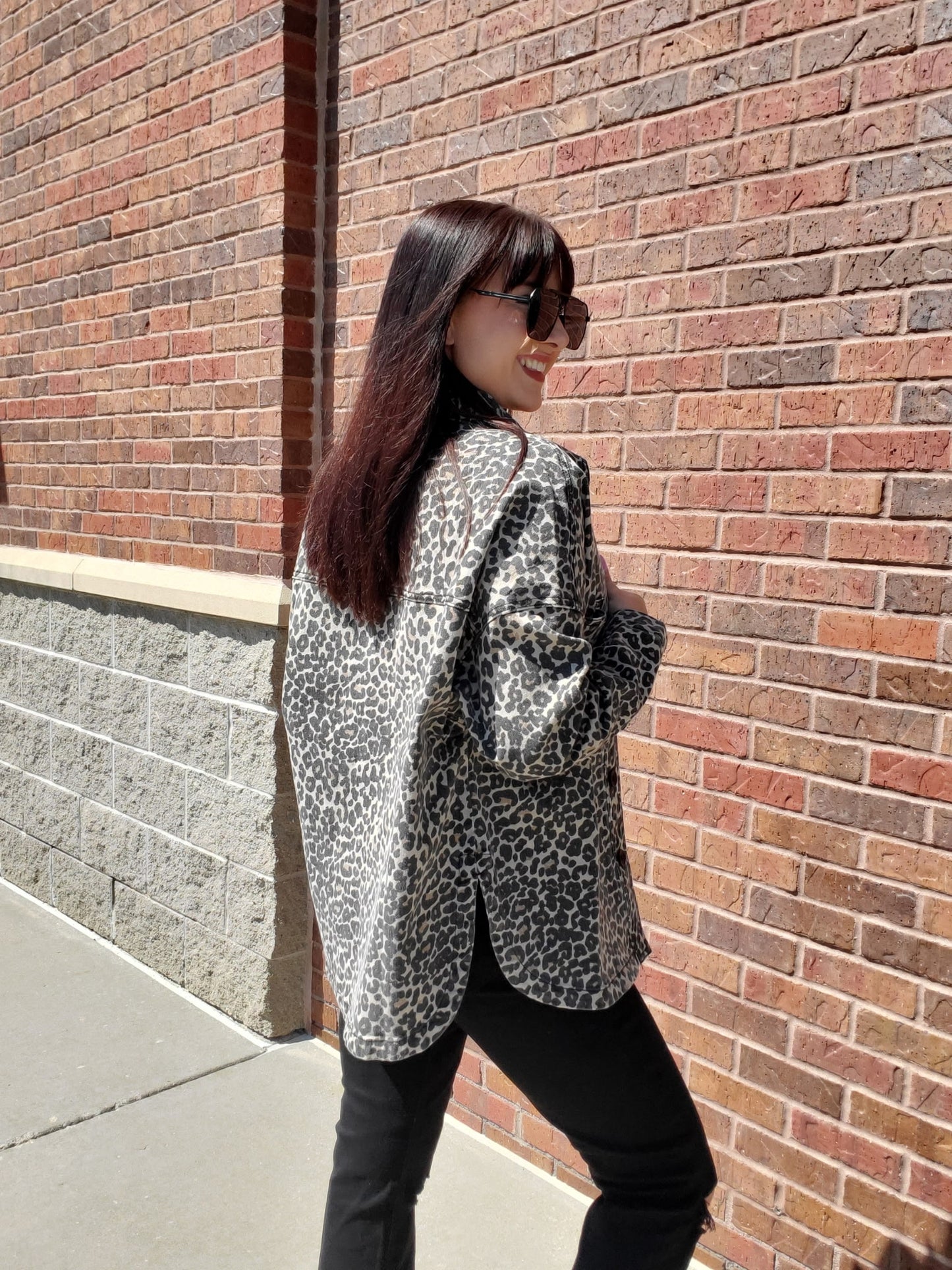 Leopard Print Stretch Shacket