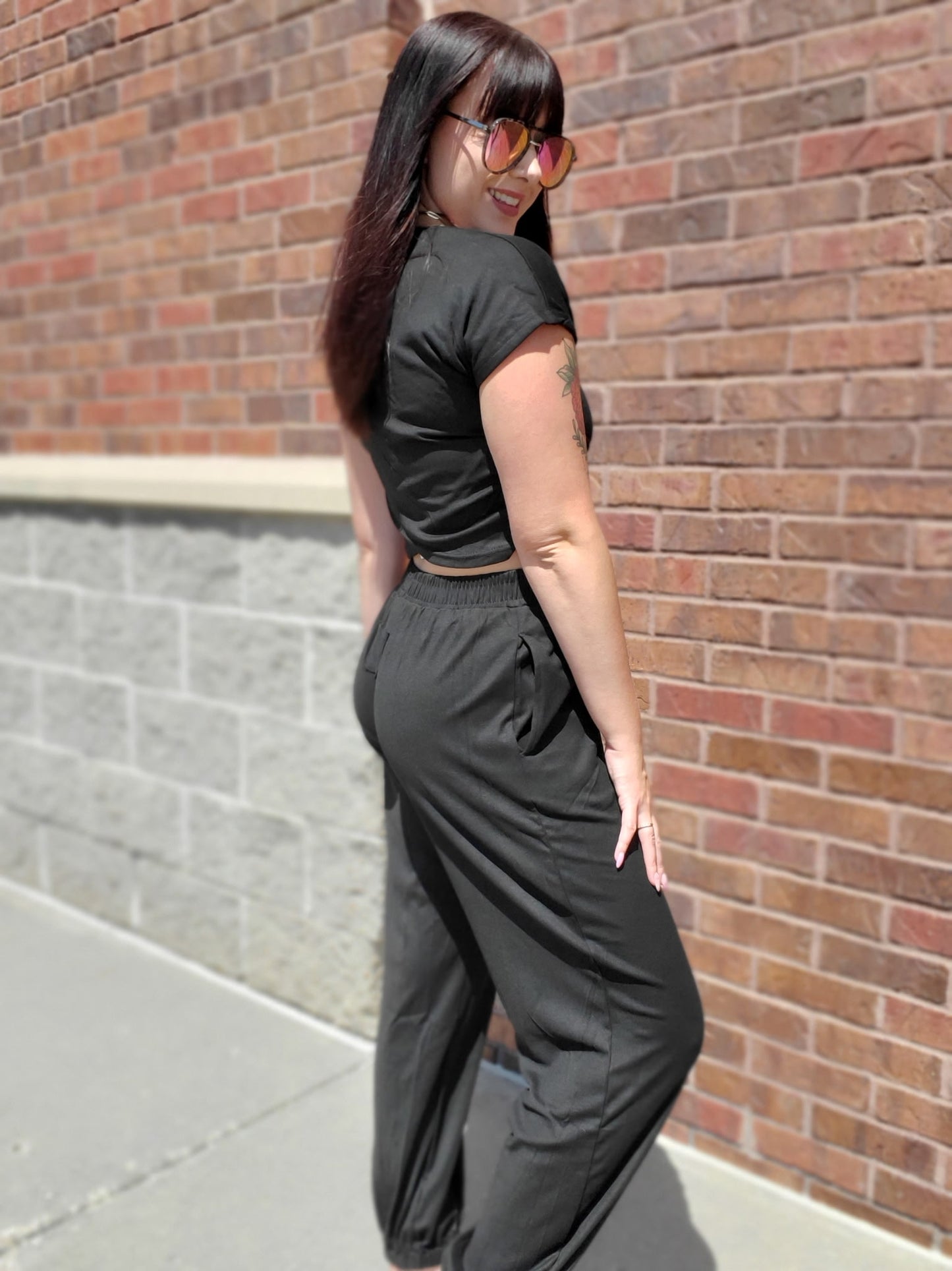 Chill Out Crop Top and Pants Set