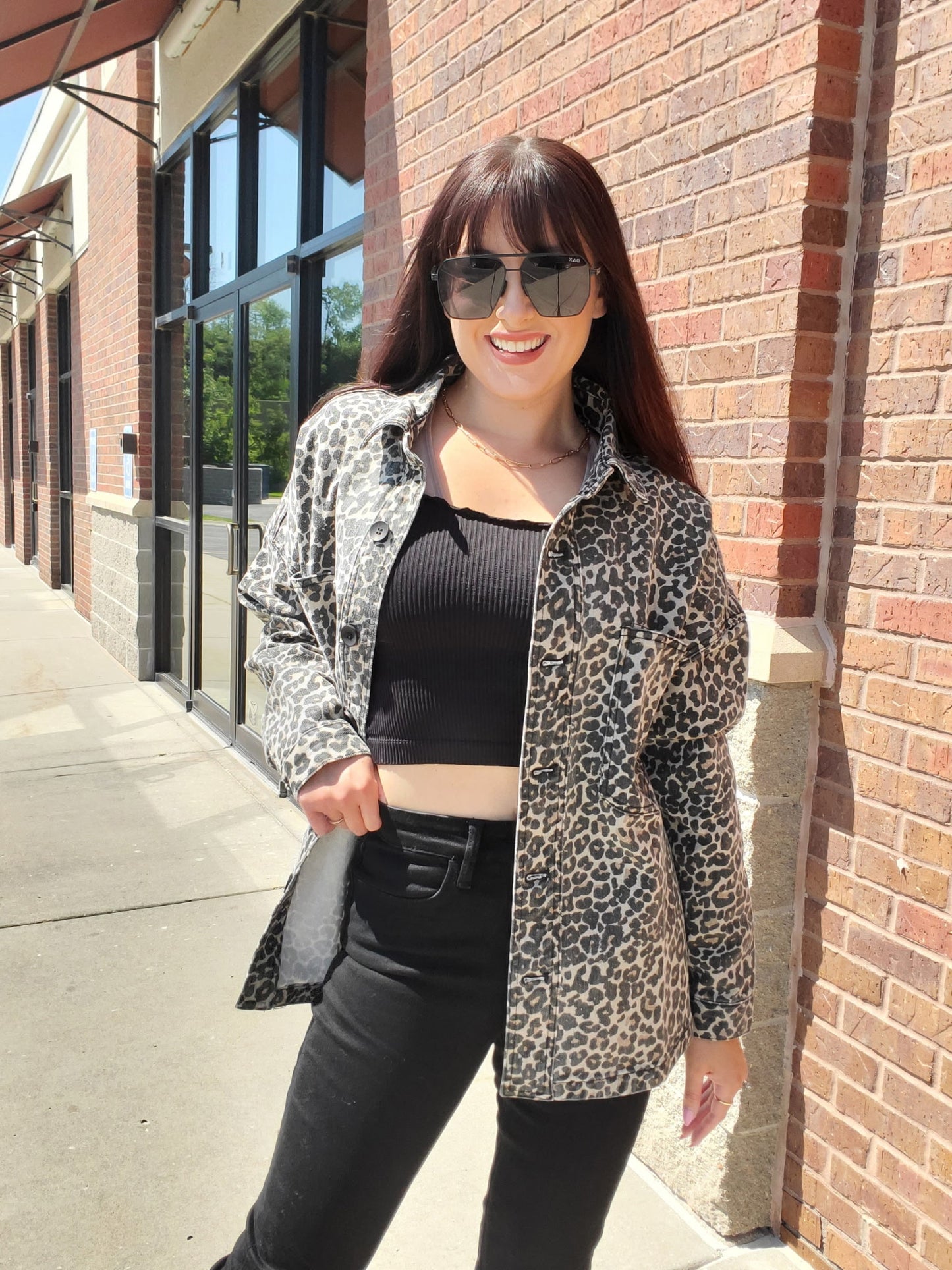 Leopard Print Stretch Shacket
