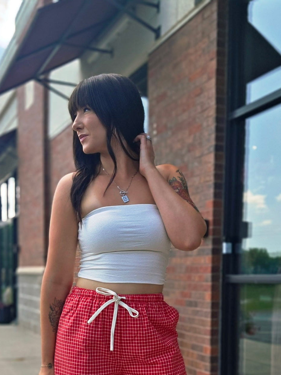 Fitted Crop Tube Spandex Top