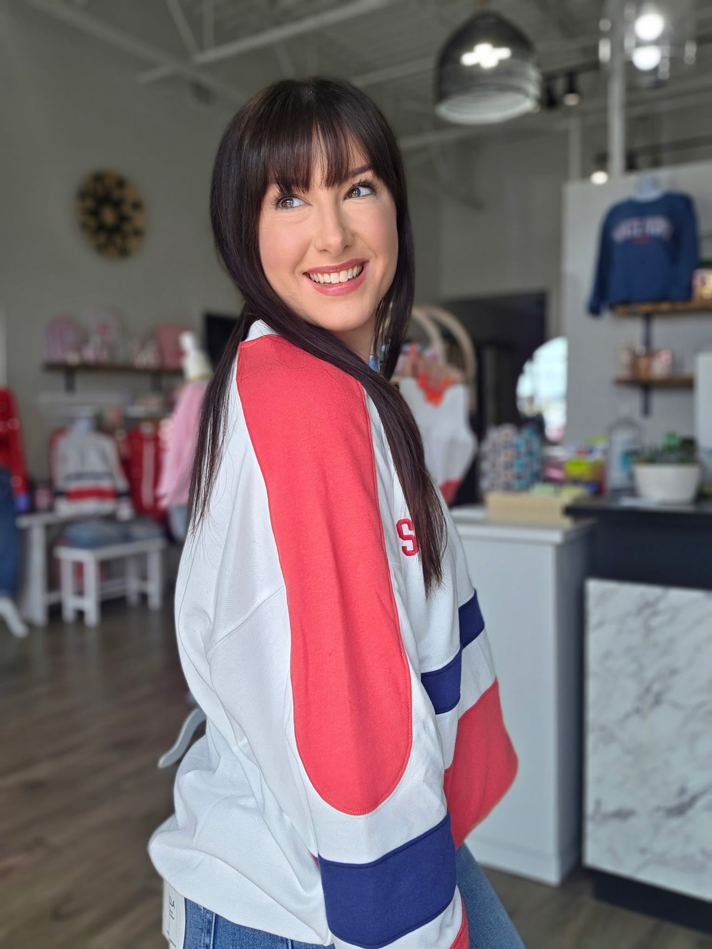 Color Block USA Sweatshirt