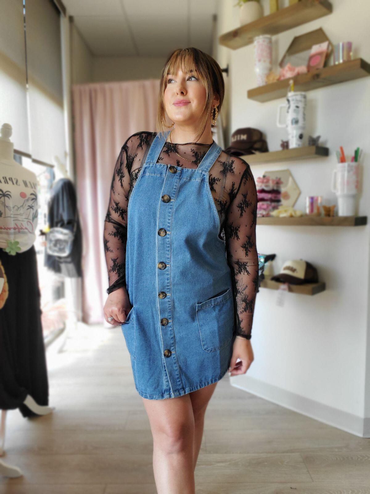 Button Down Denim Dress