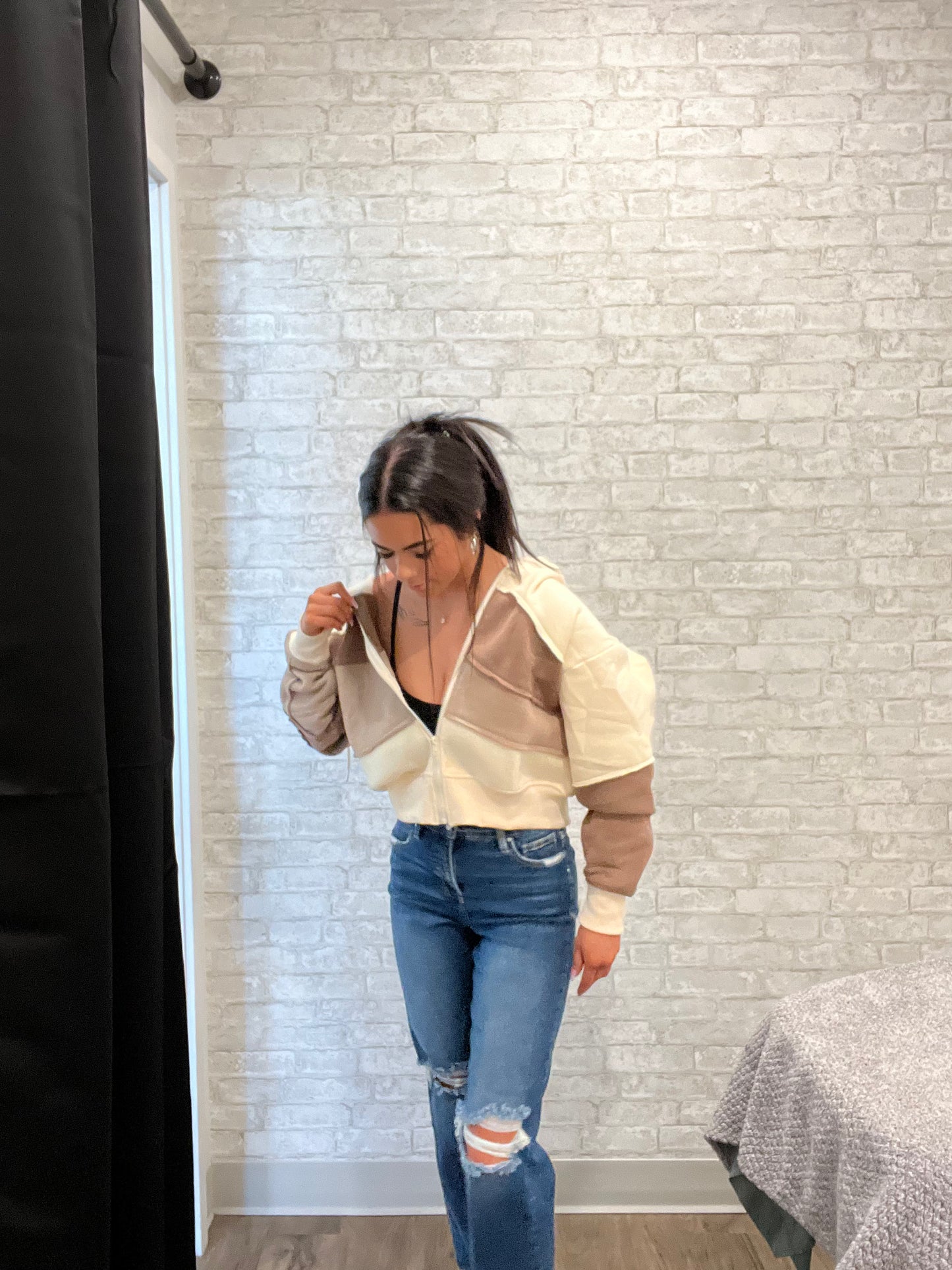 Dark Wash Ripped Knee Denim
