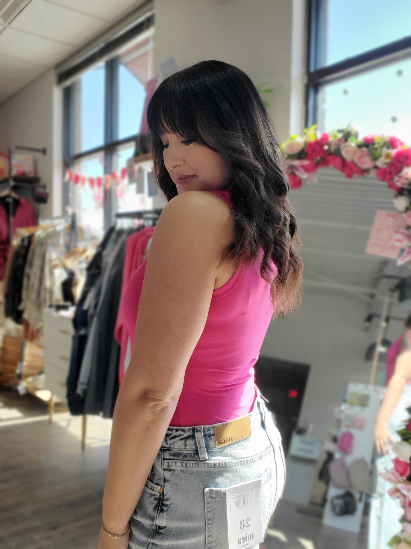Split Neck Sleeveless Top