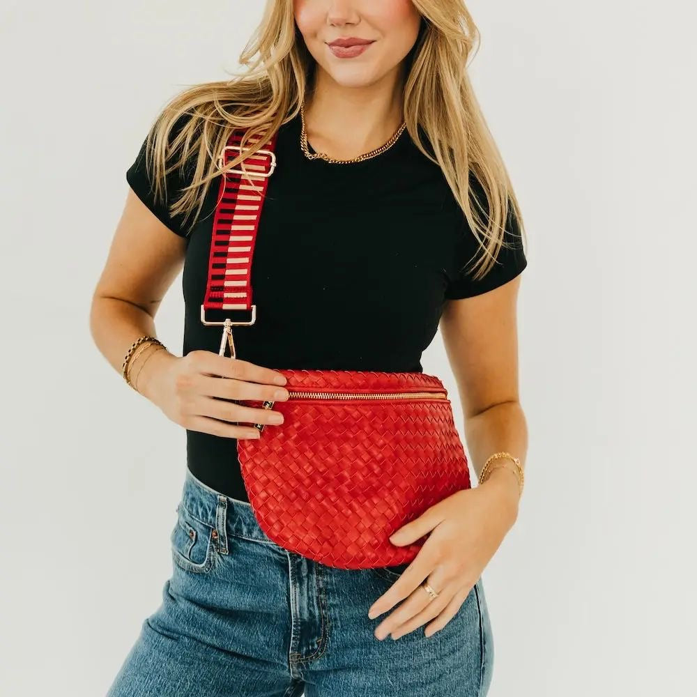 Westlyn Woven Bum Bag-Cherry Red