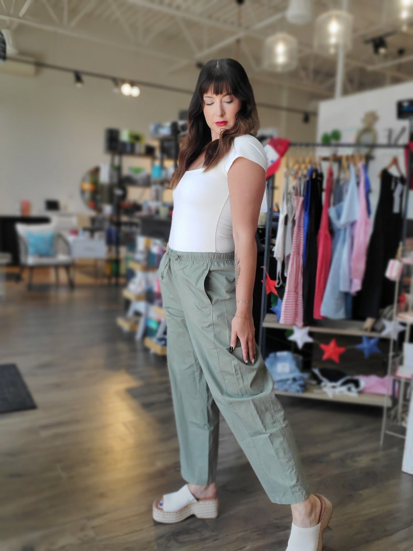 Tie Waist Crop Pants