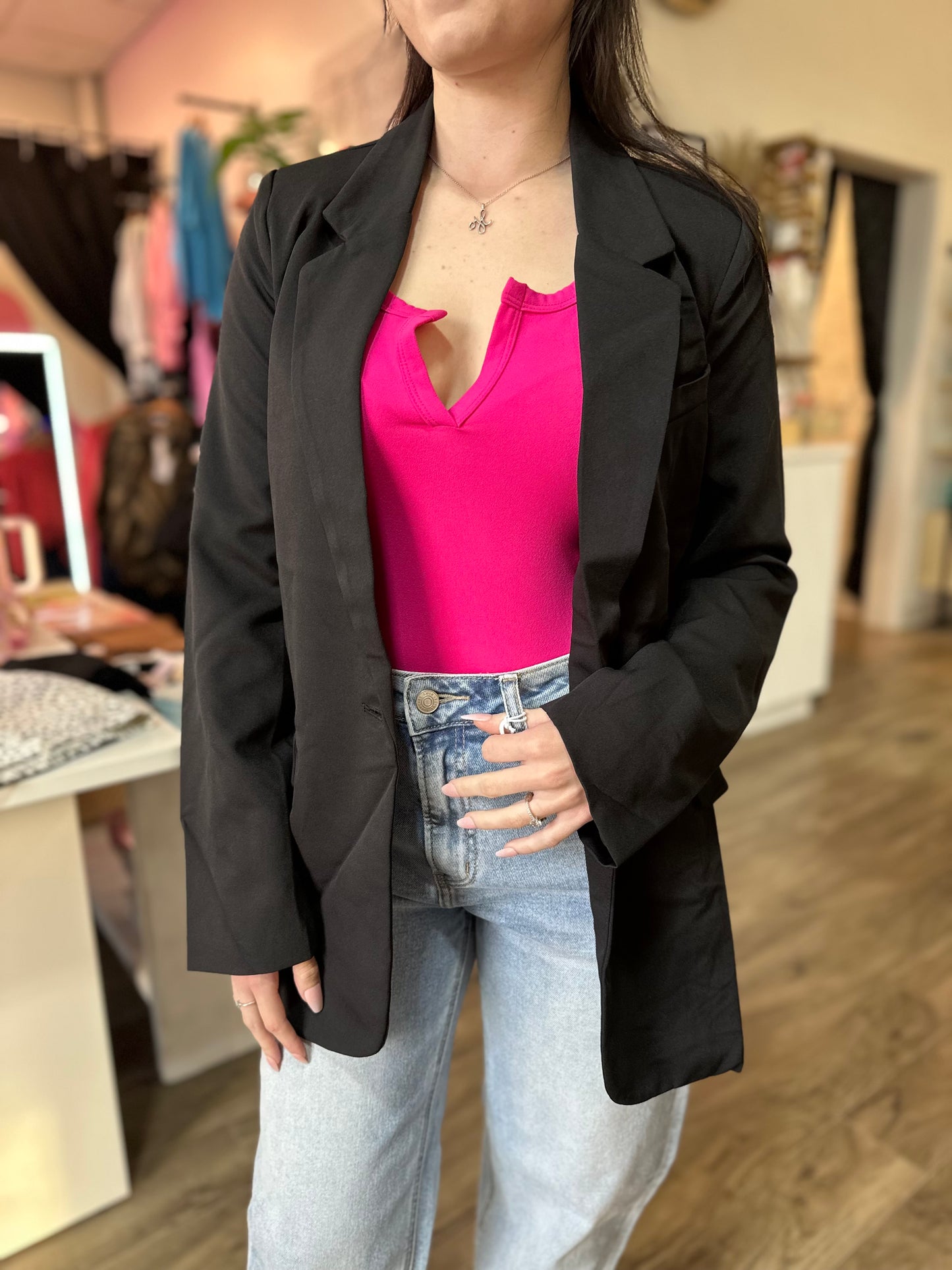 Black Buttoned Blazer
