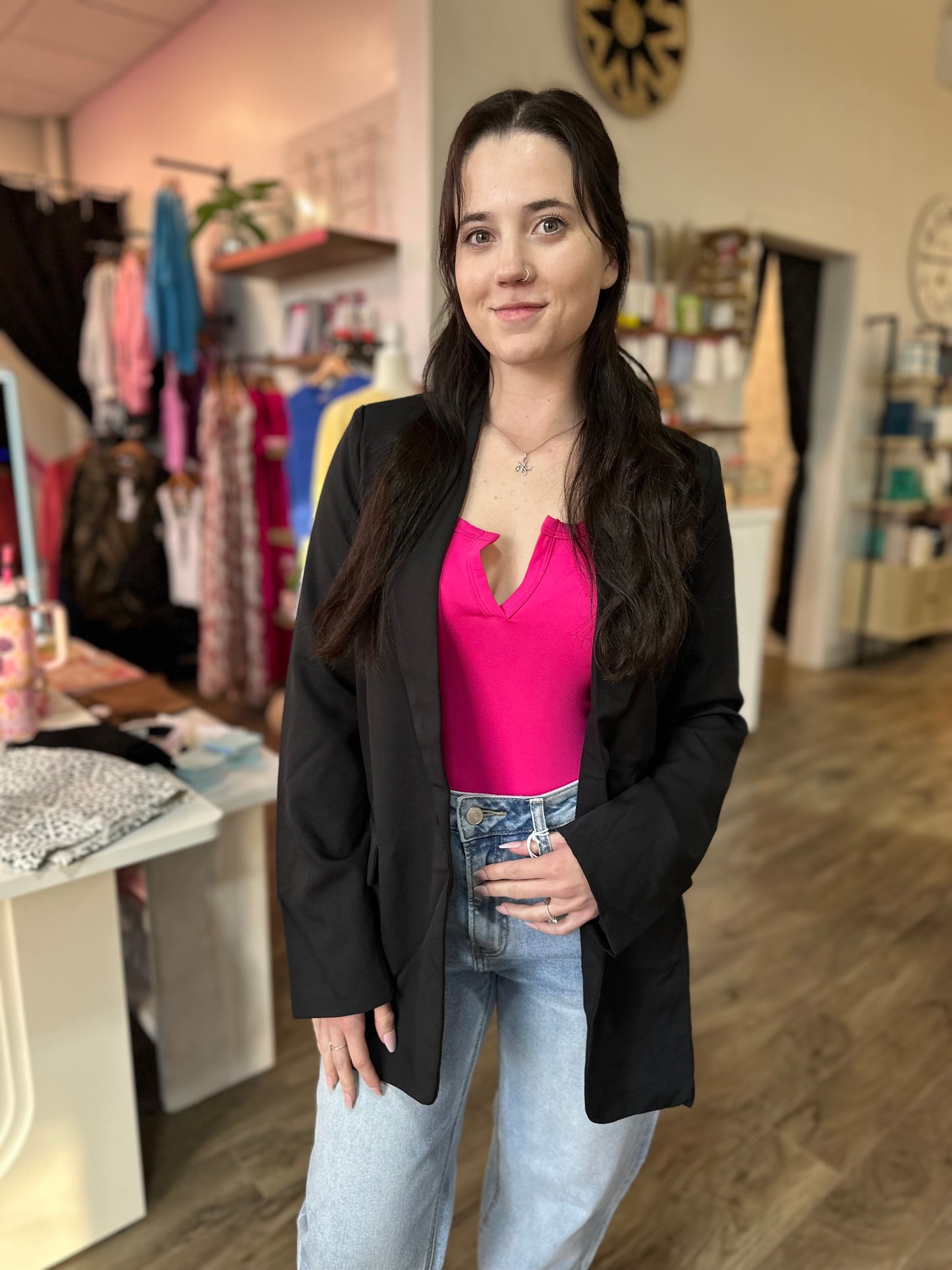 Black Buttoned Blazer