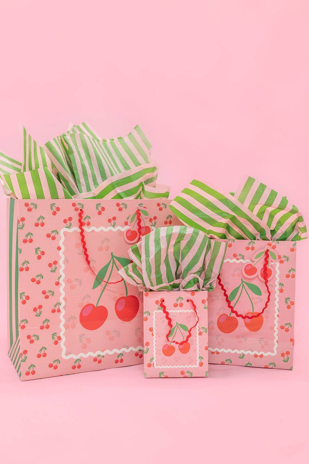 Cherry On Top Gift Bag + Stripes Small