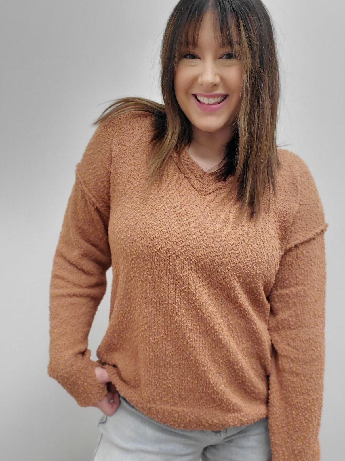 Popcorn Texture Sweater