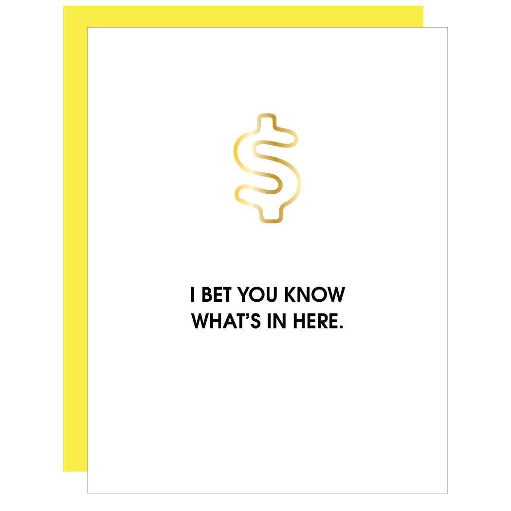 Know What's In Here - Money Paper Clip Card