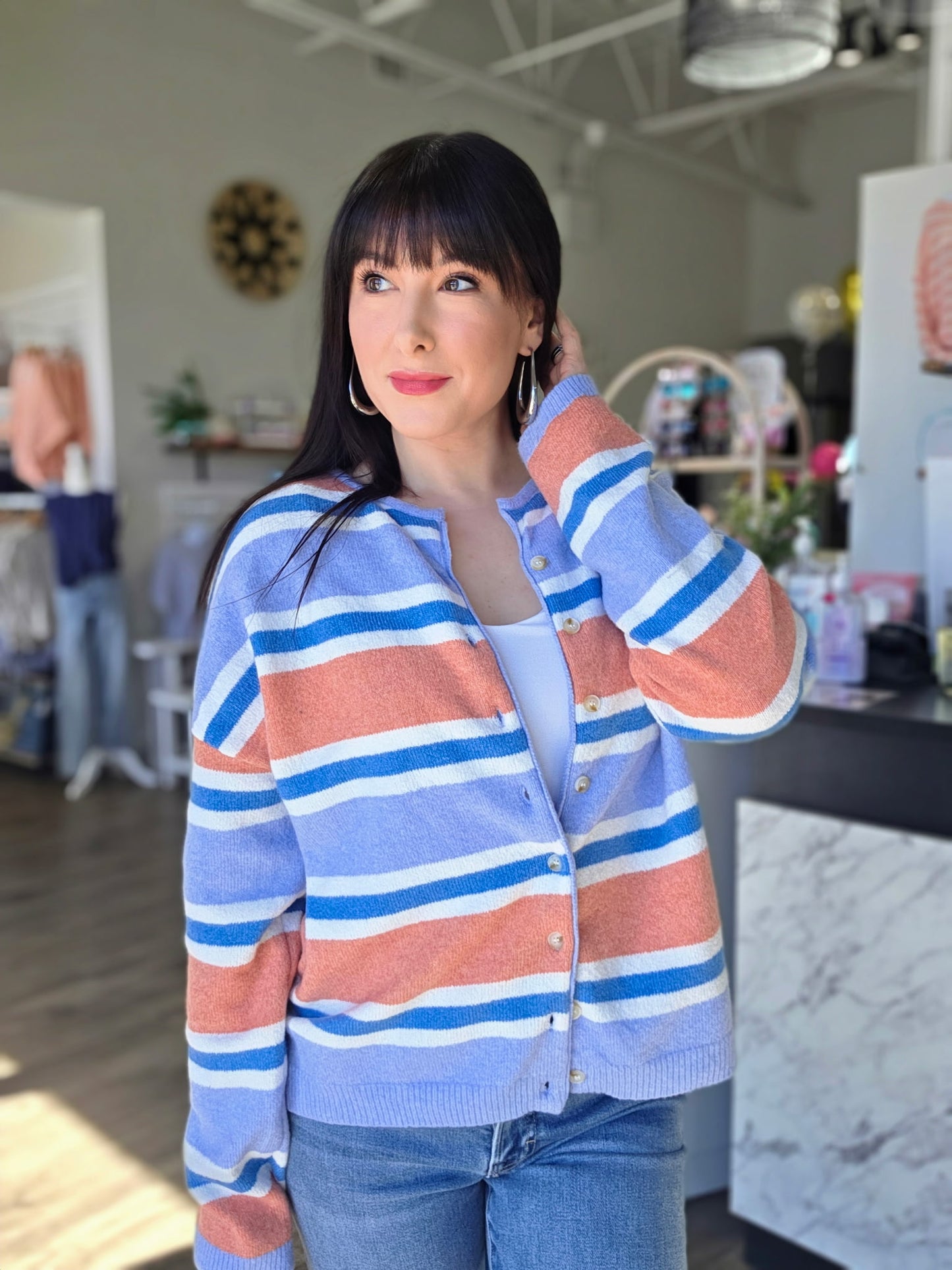 Striped Soft Cardigan