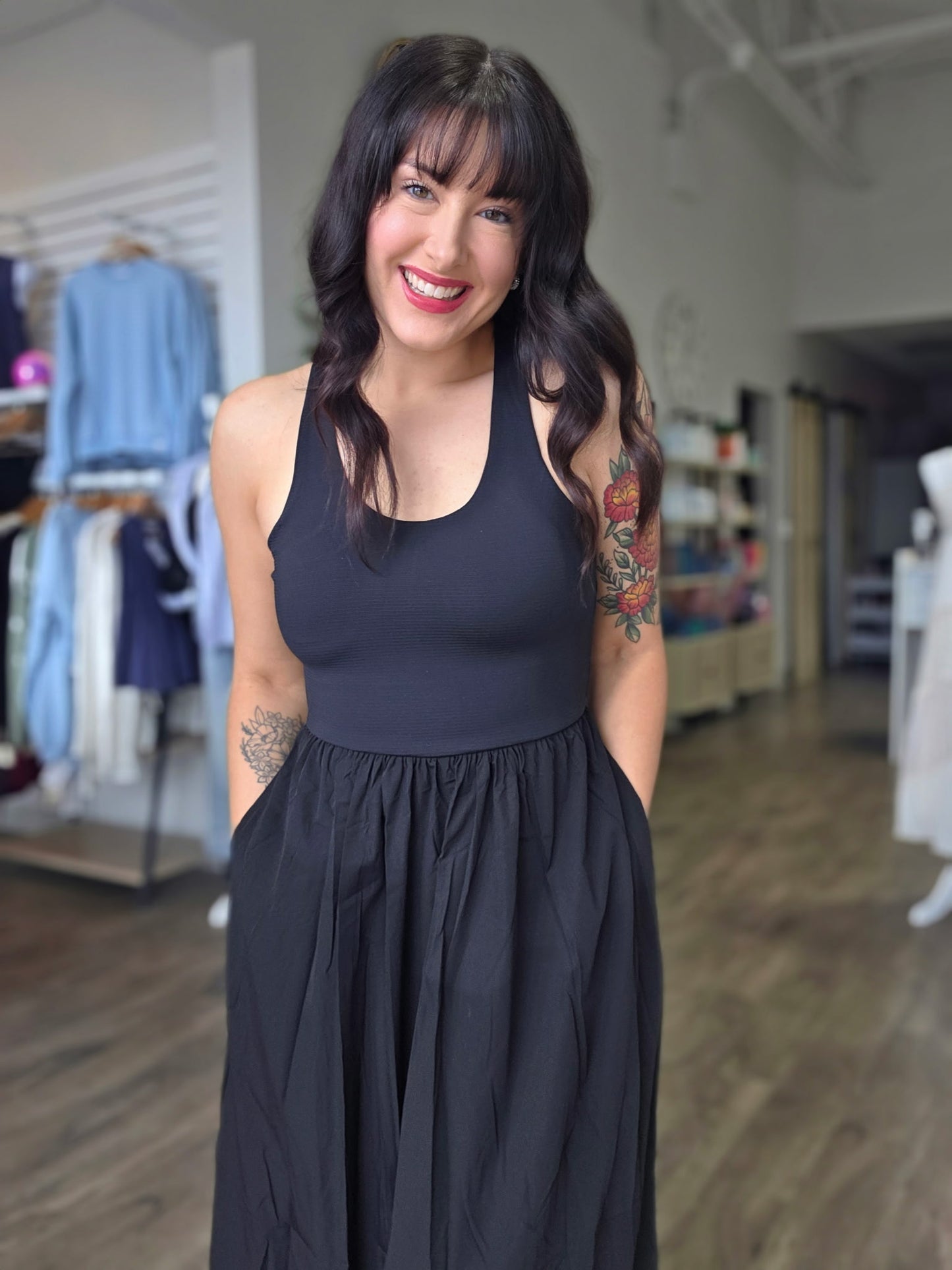 Breezy Rib Tank Midi Dress