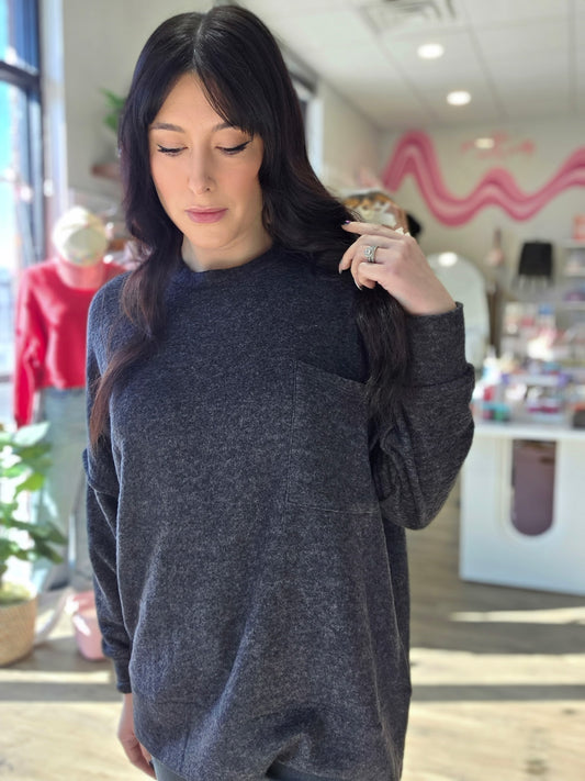 Brushed Melange Oversized Sweater