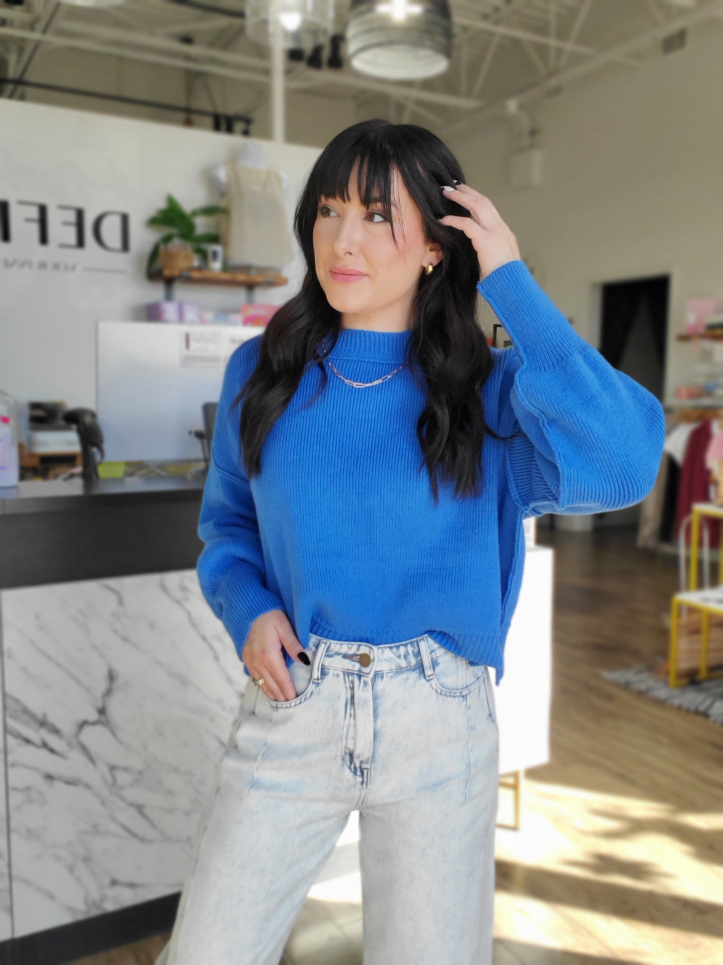 Regina Sweater Cobalt Blue