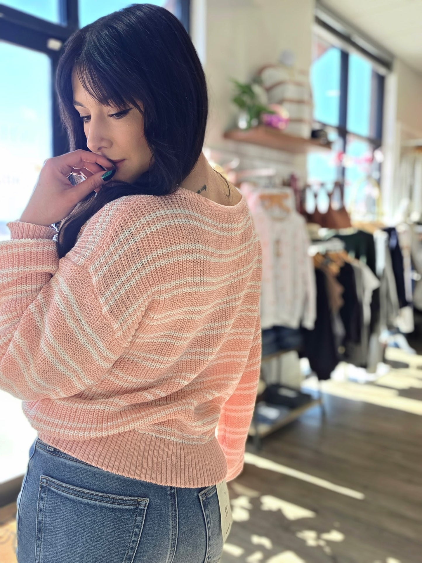 Long Sleeve Striped Sweater