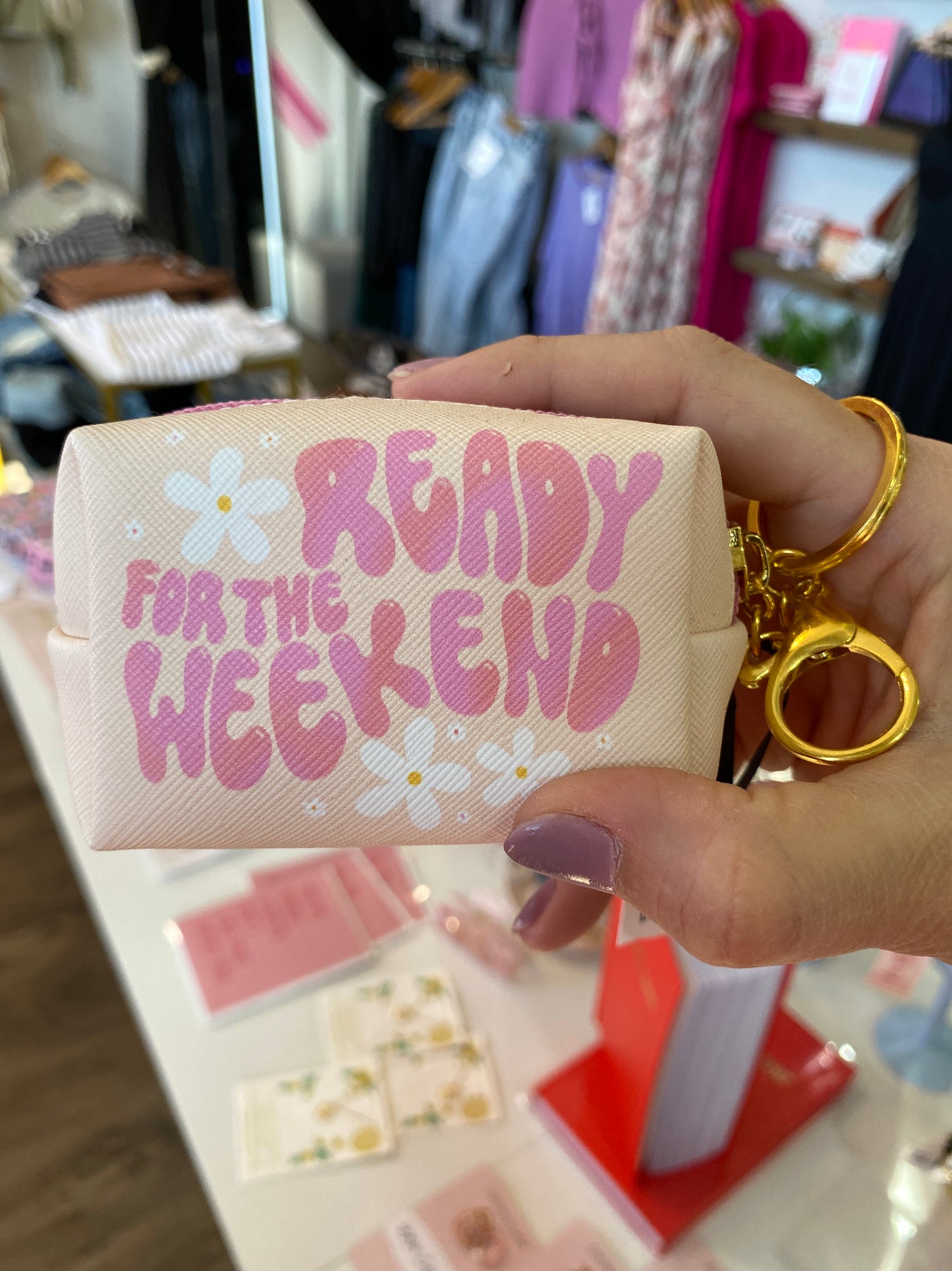 Ready For the Weekend Key Chain Pouch