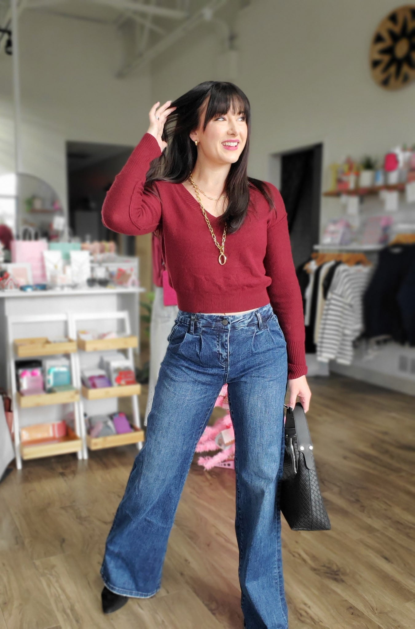 High Rise Wide Leg Medium Wash