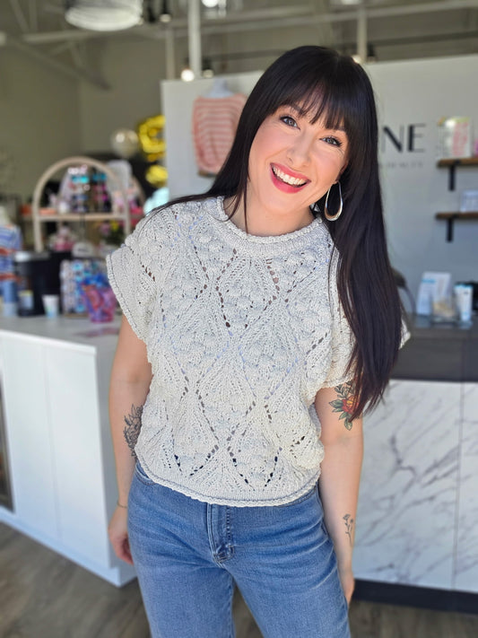 Short Sleeve Sweater Top