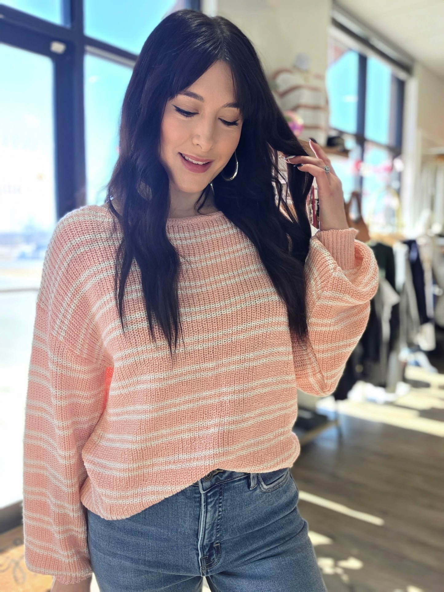 Long Sleeve Striped Sweater