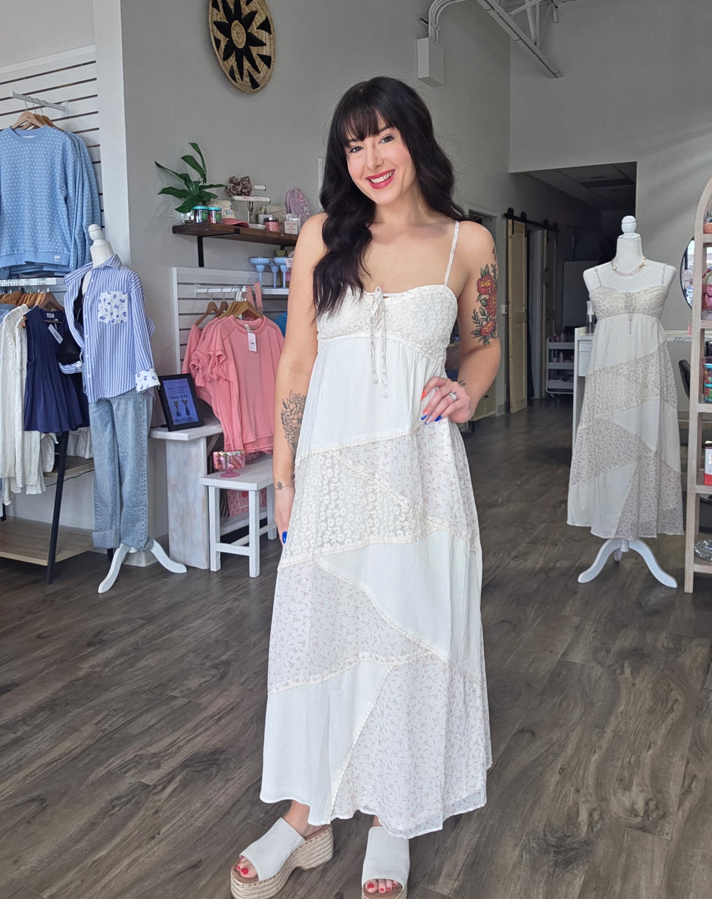 Multi Pattern Maxi Dress