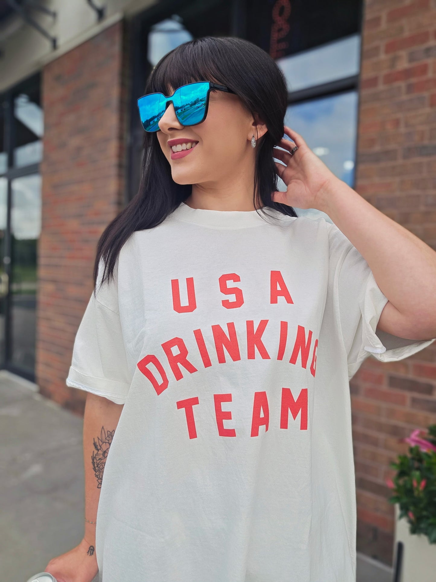 USA Drinking Team Oversized T-Shirt