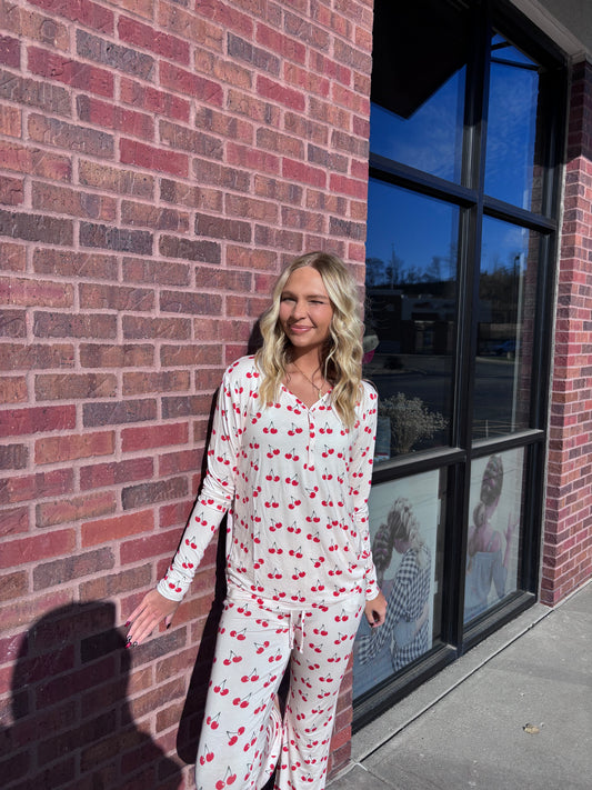 Cherries Women's Bamboo Pajama