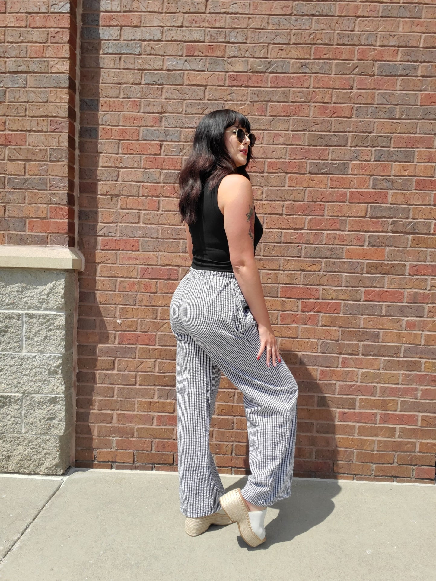 Gingham Boxer Pants