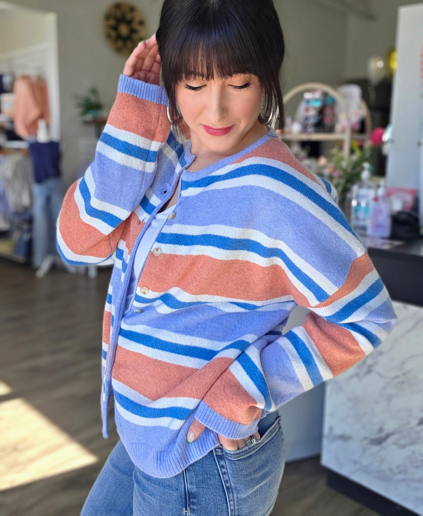 Striped Soft Cardigan