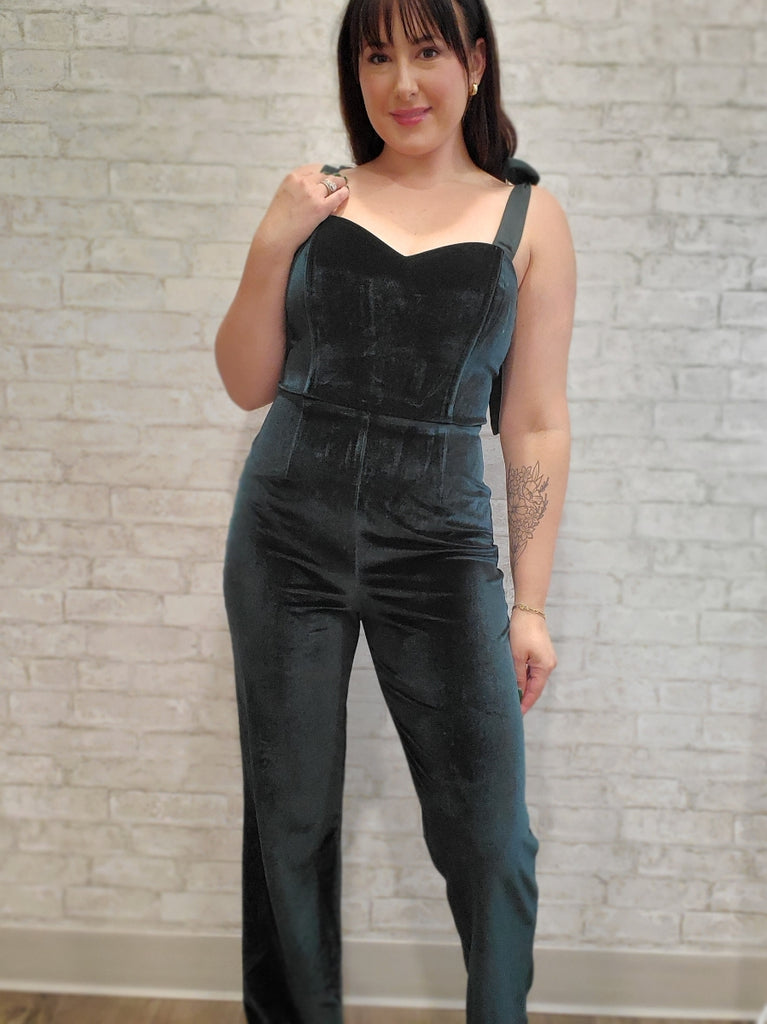 Hands Off Velvet Jumpsuit