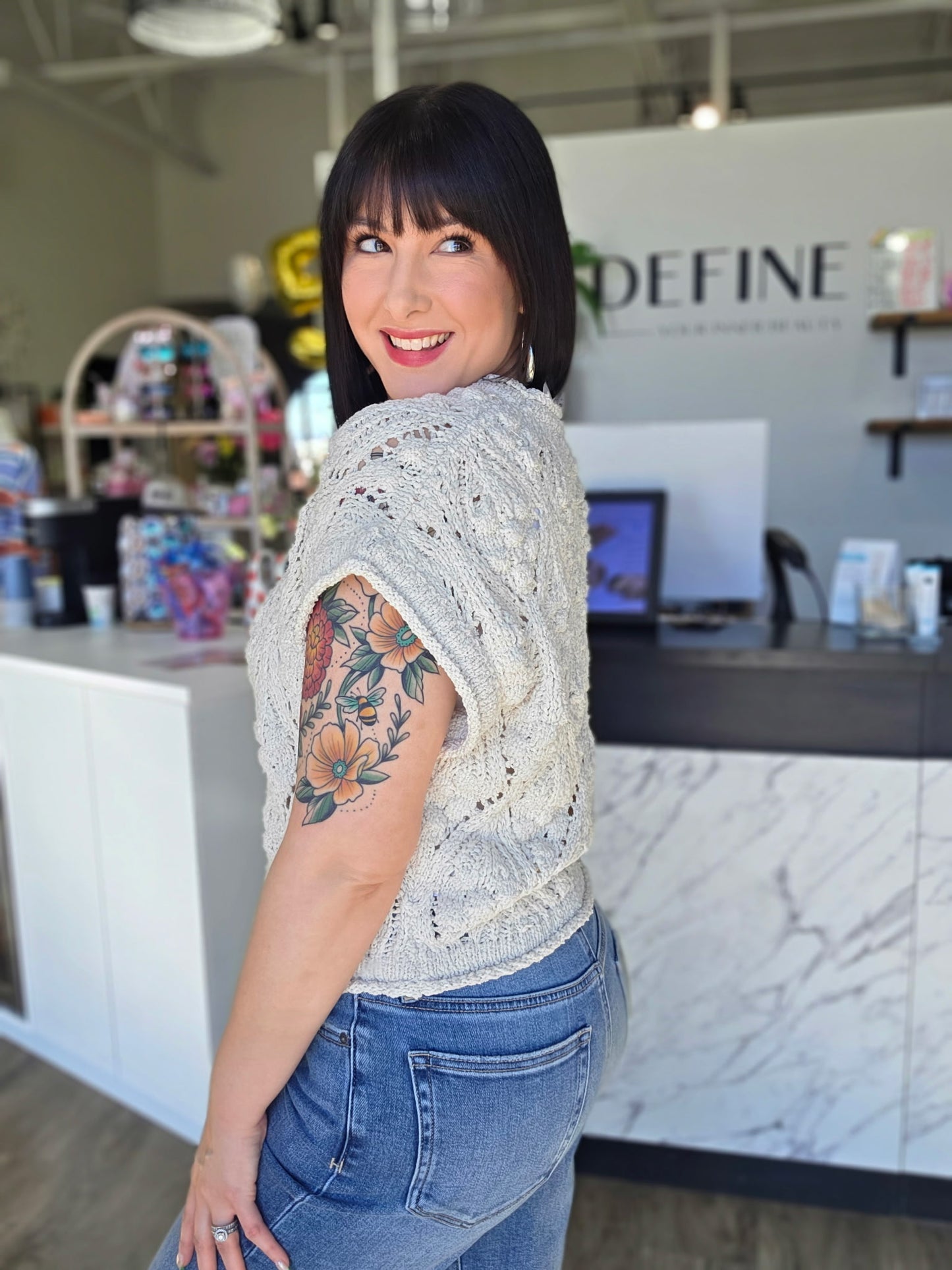 Short Sleeve Sweater Top