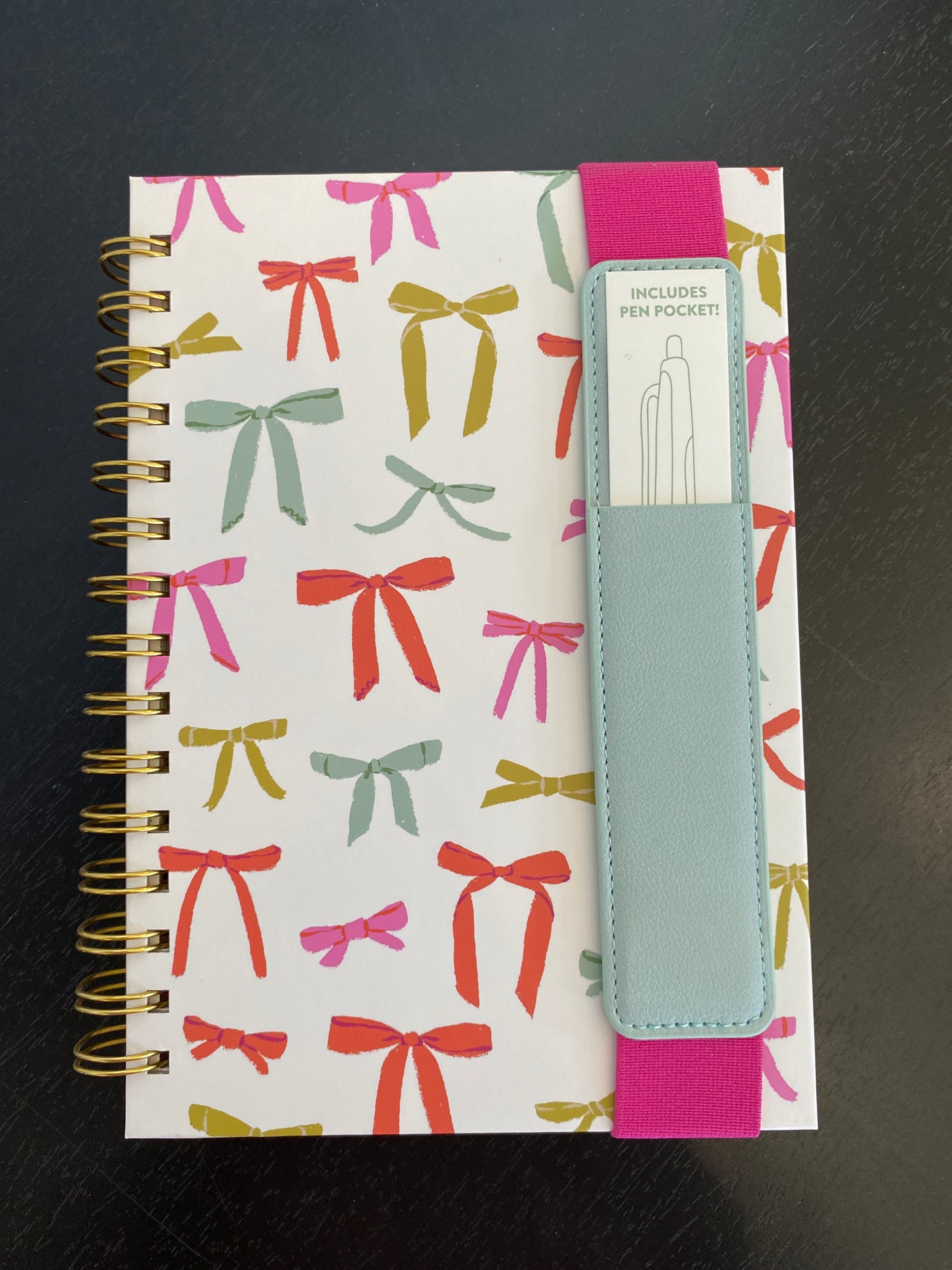 Put A Bow On It Oliver Notebook with Pen Pocket