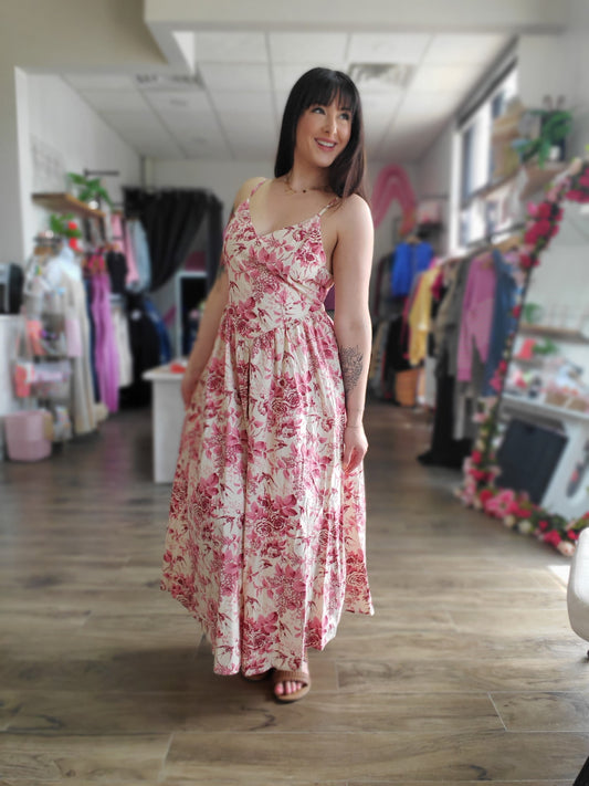 Floral bow-tied dress