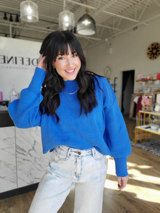 Regina Sweater Cobalt Blue