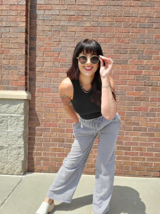 Gingham Boxer Pants