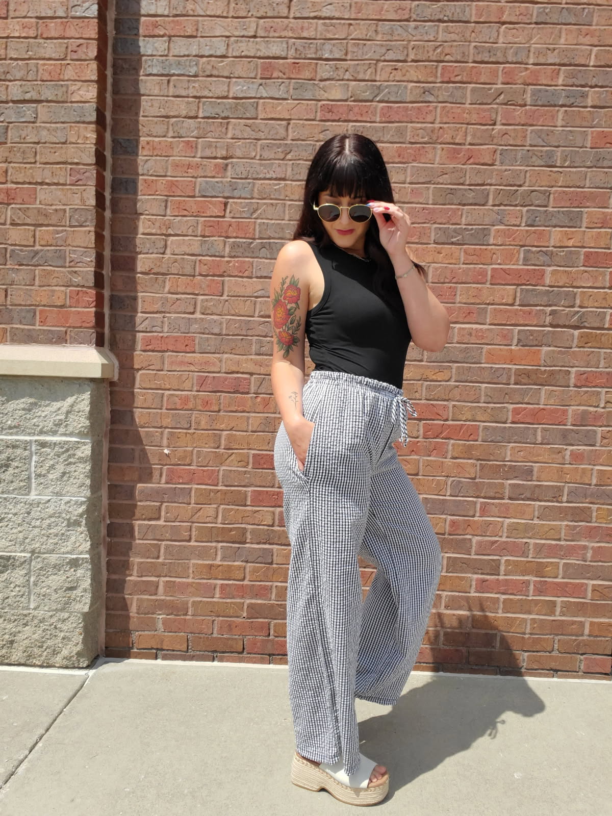 Gingham Boxer Pants