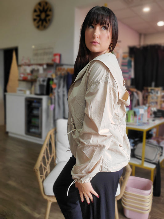 Zip Up Hooded Windbreaker