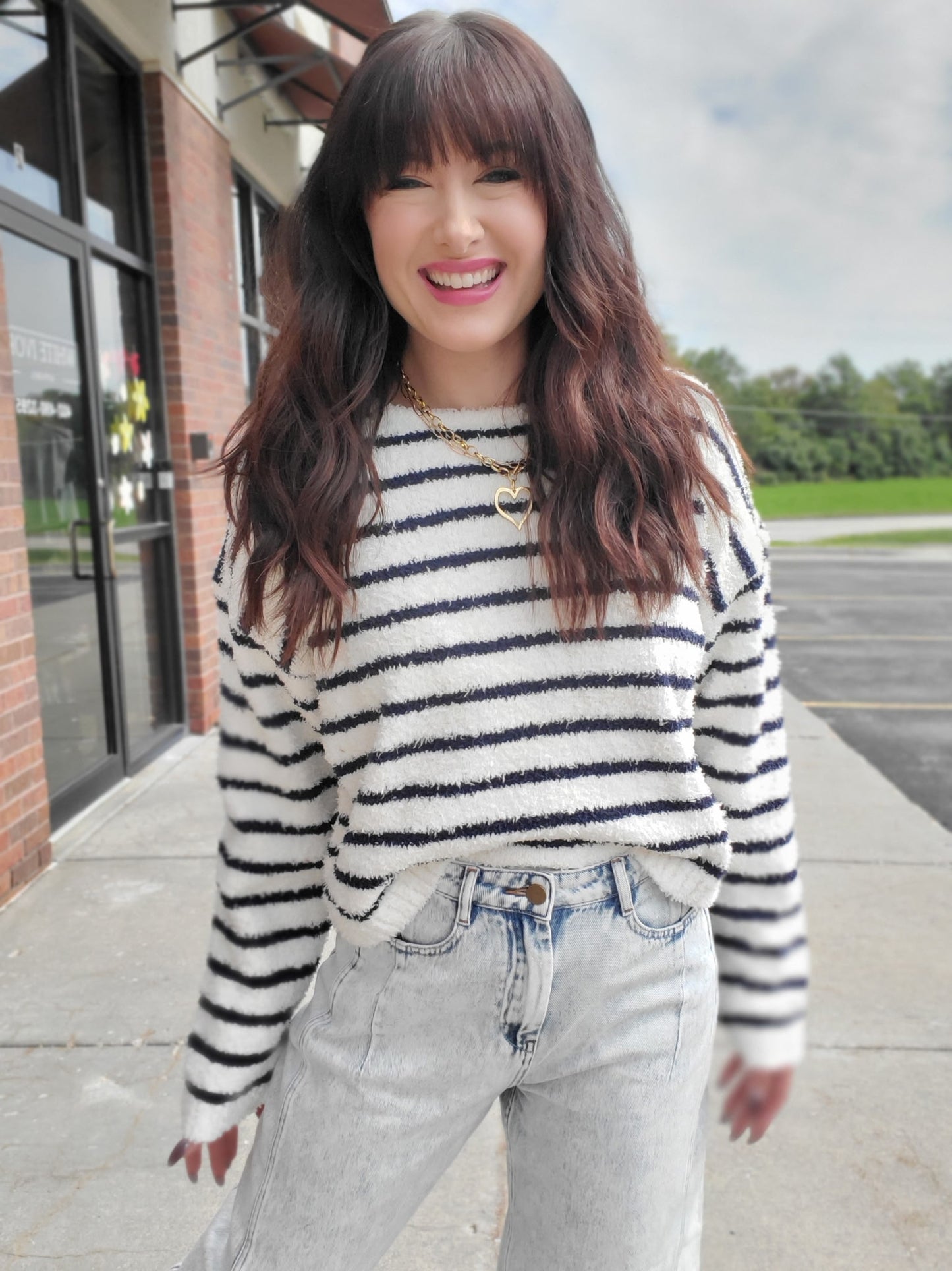 Striped Knit Sweater