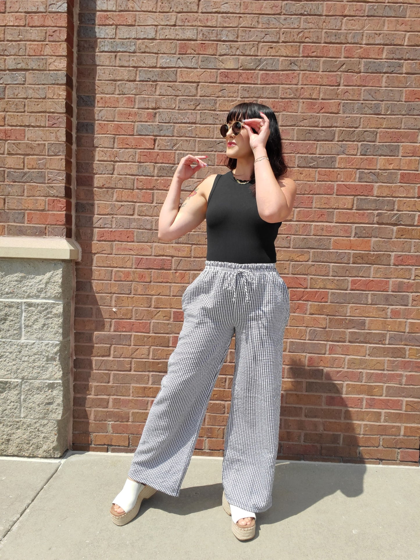 Gingham Boxer Pants