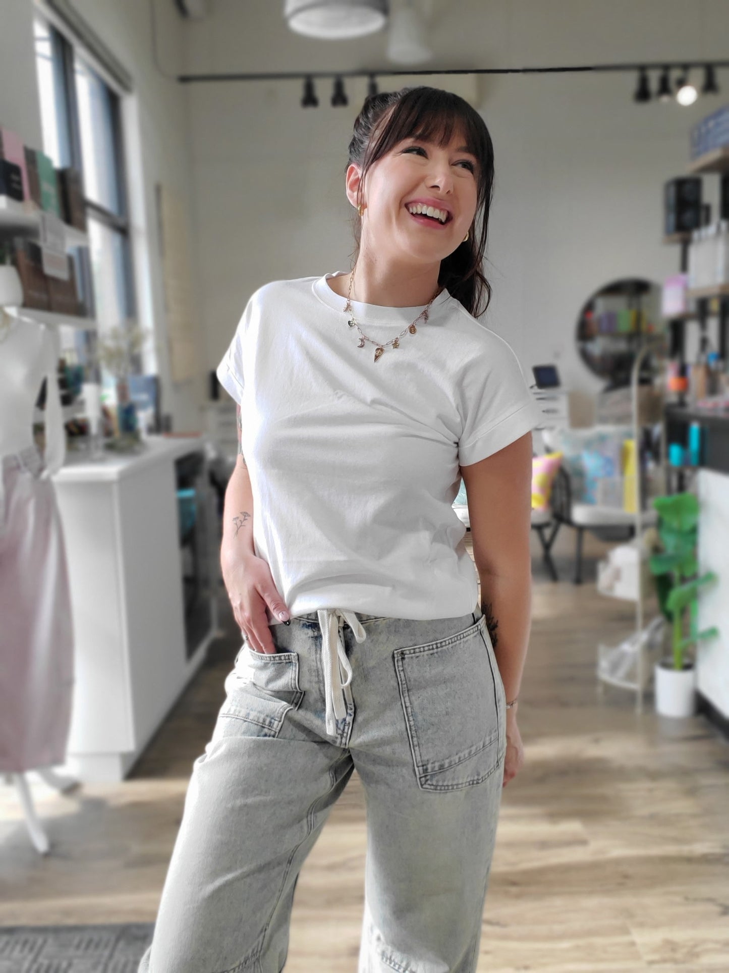 Basic Folded Sleeve Tee