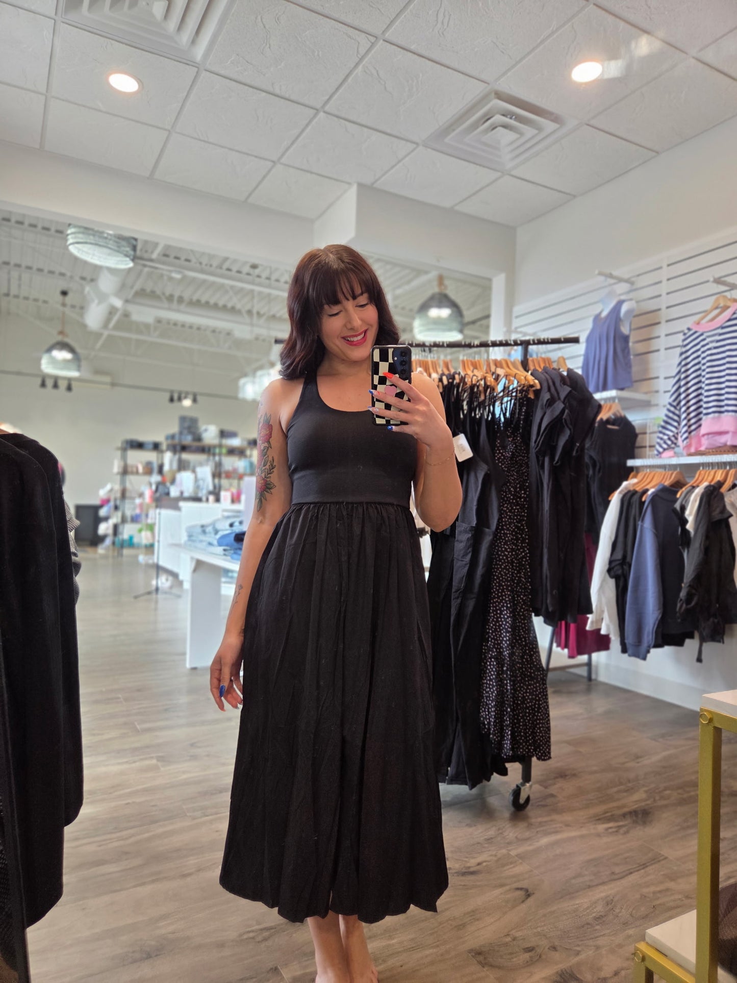 Breezy Rib Tank Midi Dress
