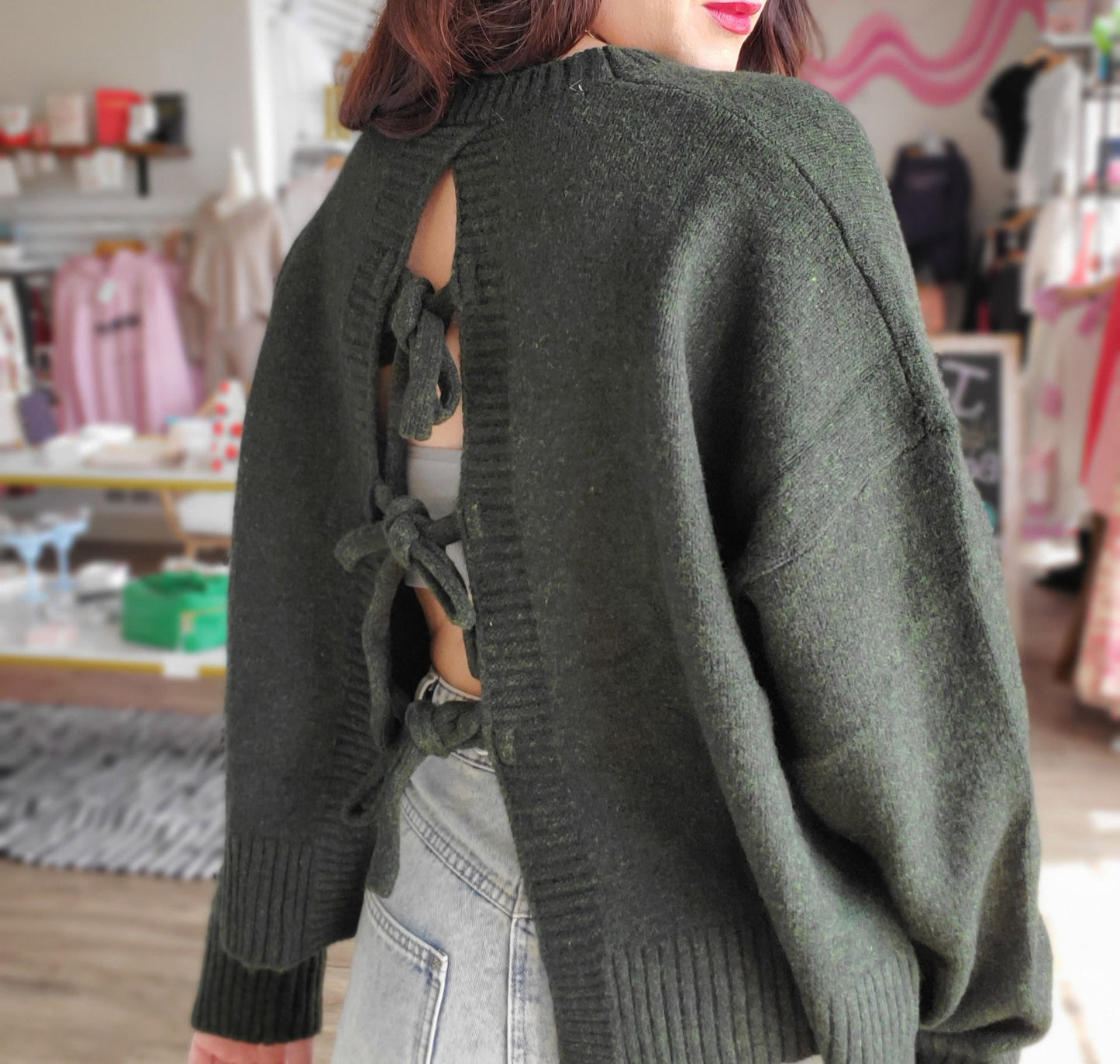 Back-Tie Sweater
