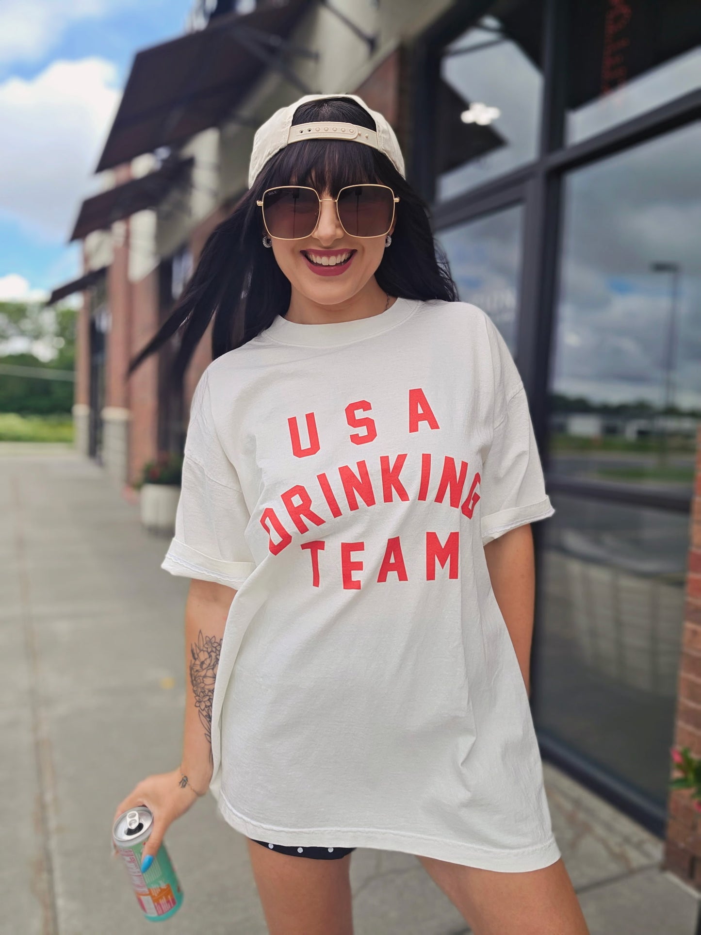 USA Drinking Team Oversized T-Shirt